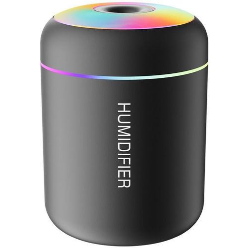 USB Mini Cannonball Humidifier Large Mist Volume Colorful Ambient Light Aromatherapy for Home Air-conditioned Space Plastic