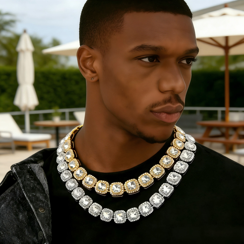 Alloy Rhinestone Round Necklace and Bracelet