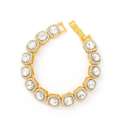 Alloy Rhinestone Round Necklace and Bracelet