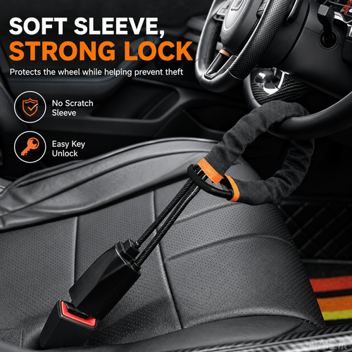 Tungsten Steel Alloy Anti-theft Steering Wheel Lock