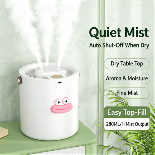 3-in-1 Humidifier, Aroma Diffuser & Night Light – USB Mini, Silent, for Bedroom