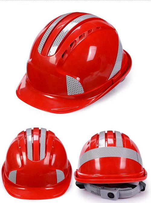 Loweite breathable insulated safety helmet with reflective strips for construction sites