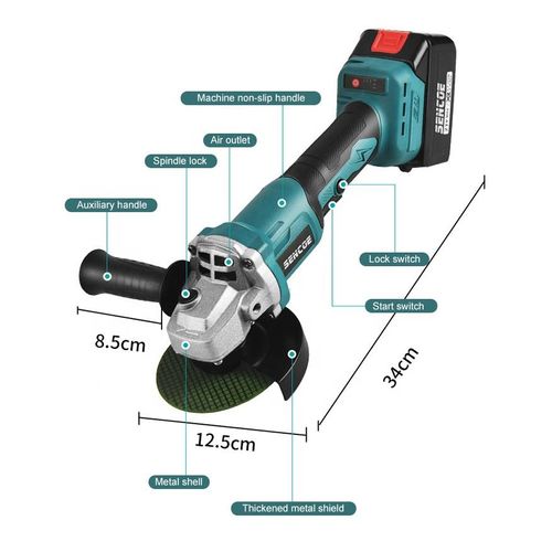 Brushless lithium battery angle grinder polishing and cutting machine