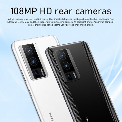 F5 Pro Smartphone with Premium Hot-Bent Glass Unibody Housing, MTK6735 Quad-Core Processor, 6.528 Inch Incell Punch-Hole Screen, 2GB RAM 16GB ROM, Dual SIM + TF Card Support, White😀