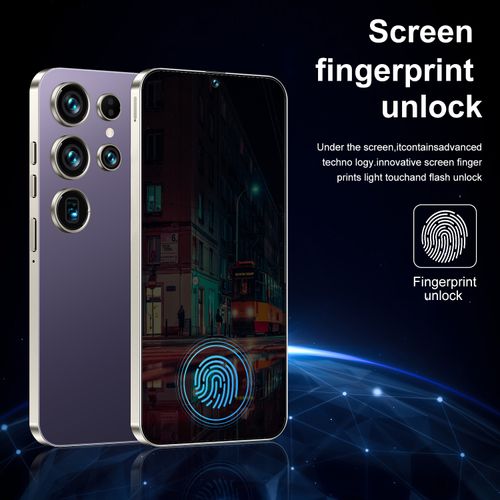 S26 Ultra Smartphone, 4GB RAM + 64GB ROM, 6.75 Inch HD Display, 4500mAh Large Battery, Dual SIM 4G, Android System, Face Unlock, Rear Camera, Lightweight & Durable, Universal Mobile Phone for Daily Use (Black)😀😀😀