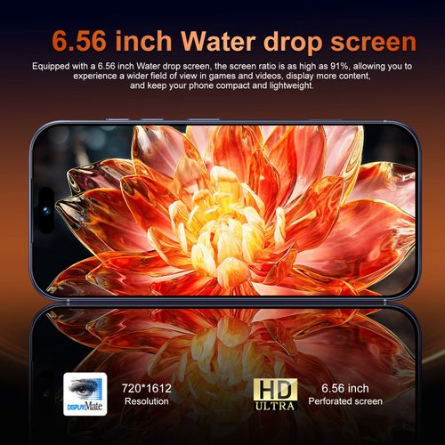 I17 Pro Max Smartphone, MTK6763 Octa-Core CPU, 4GB RAM + 64GB ROM, 6.56 Inch Incell Dynamic Island Design Display, Dual SIM 4G, Face Unlock, Rear Camera, Lightweight & Durable, Universal Mobile Phone for Daily Use (Orange)