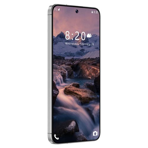 A56 Smartphone, MTK6762, 6.63 Inch Incell Punch Hole Display, 4GB RAM 64GB ROM, Dual SIM + TF Card Support, White Color, Unlocked Mobile Phone