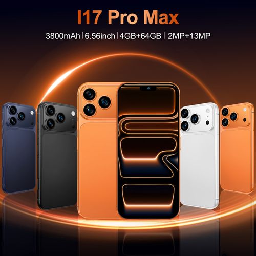 I17 Pro Max Smartphone, MTK6763 Octa-Core CPU, 4GB RAM + 64GB ROM, 6.56 Inch Incell Dynamic Island Design Display, Dual SIM 4G, Face Unlock, Rear Camera, Lightweight & Durable, Universal Mobile Phone for Daily Use (Orange)