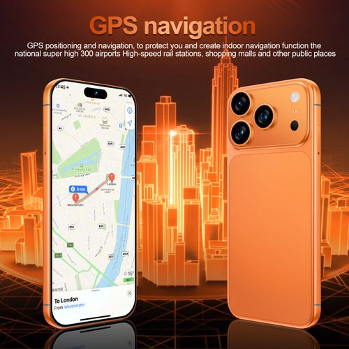 I17 Pro Max Smartphone, MTK6763 Octa-Core CPU, 4GB RAM + 64GB ROM, 6.56 Inch Incell Dynamic Island Design Display, Dual SIM 4G, Face Unlock, Rear Camera, Lightweight & Durable, Universal Mobile Phone for Daily Use (Orange)