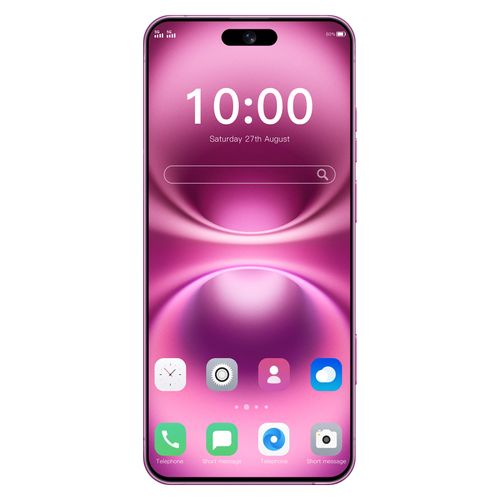 I16 Plus Smartphone, AG Frosted Glass Back, MTK6739 Quad-Core, 6.56 Incell Punch-Hole Display, 3+64GB, 4000mAh, Dual SIM + TF Card, Pink