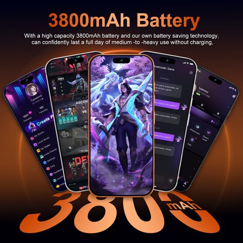 I17 Pro Max Smartphone, MTK6763 Octa-Core CPU, 4GB RAM + 64GB ROM, 6.56 Inch Incell Dynamic Island Design Display, Dual SIM 4G, Face Unlock, Rear Camera, Lightweight & Durable, Universal Mobile Phone for Daily Use (Orange)