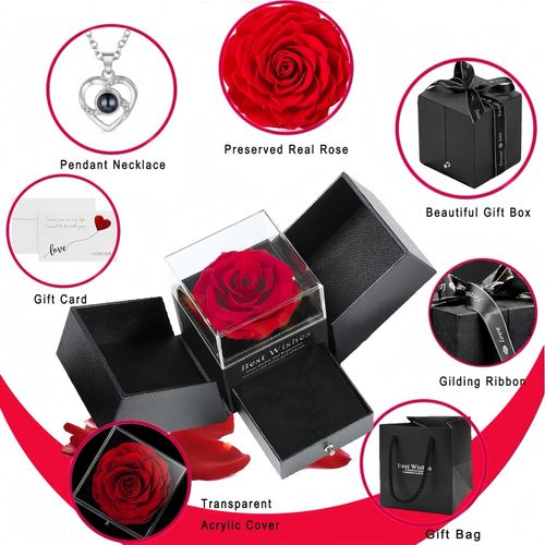 I love you ,100 languages ​​projection necklace high-end heart-shaped pendant