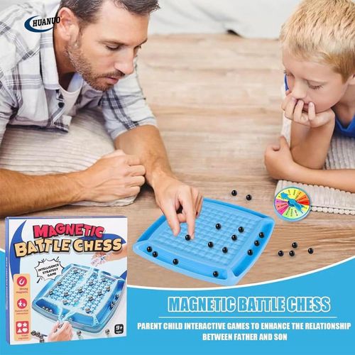 Magnetic induction parent-child interactive thinking training chess, 32 magnetic chess pieces + chessboard