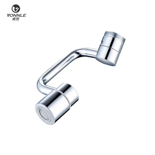Robotic arm universal faucet extended spout rotatable rocker wash basin aerator splash-proof artifact