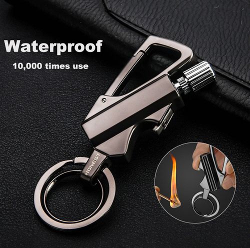Multifunctional kerosene lighter Bottle opener Metal matchstick with keychain Outdoor waterproof kerosene lighter
