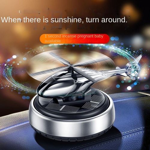 Car perfume solar rotating aircraft aromatherapy ornaments car long-lasting light fragrance car ornaments high-end