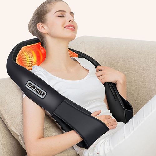 Wireless Hot Compress Pain Relief Neck and Shoulder Massager Deep Kneading Full Body Shiatsu Neck and Shoulder Massager