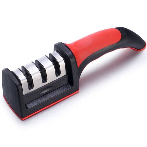 Tungsten steel three-stage whetstone household kitchen knife sharpener stainless steel sharpening rod multi-function knife sharpening