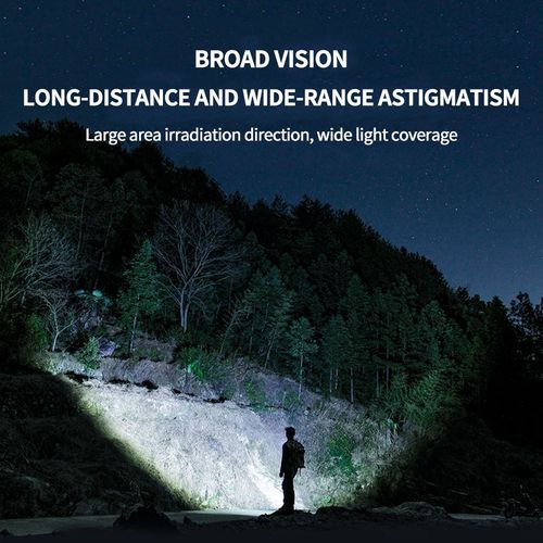 High-power white light laser flashlight multi-function digital display rechargeable zoom outdoor patrol searchlight