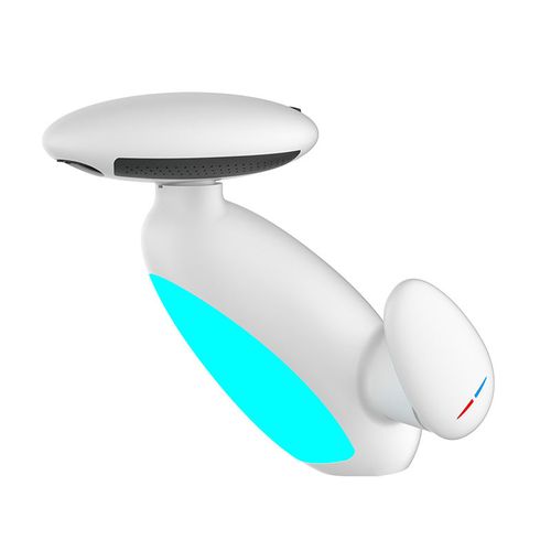 Four-speed rotating water outlet with water temperature color changing atmosphere light pull-out basin mouthwash bathroom faucet home