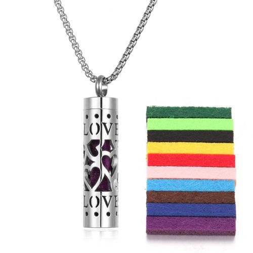 Stainless Steel Dolphin Hollow Pendant Necklace - Men's/Women's Cool Tube Shape Jewelry with Link Chain