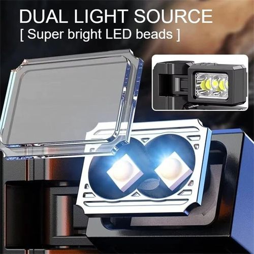 2-in-1 Rechargeable LED Flashlight Power Bank - Handheld Work Light with Digital Battery Display