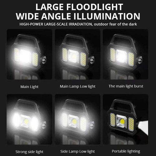 Multi-Function Rechargeable LED Work Light - Portable Handheld Camping Lantern Outdoor Emergency Flashlight