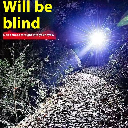 High-Power Rechargeable LED Tactical Flashlight - Bright Handheld Torch for Outdoor Camping Emergencies