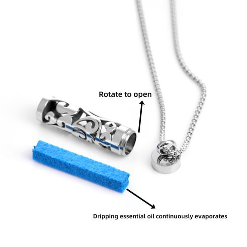 Stainless Steel Dolphin Hollow Pendant Necklace - Men's/Women's Cool Tube Shape Jewelry with Link Chain