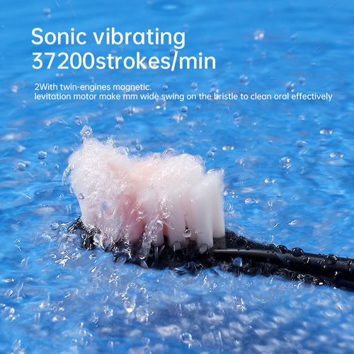 Electric Toothbrush 6 Modes - Dupont Bristles IPX7 Waterproof Long Battery Life 4 Replacement Heads