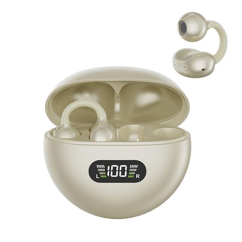 Open-Ear Wireless Earbuds C-Hook True Wireless HD Call 3D Sound Metallic Charging Case Noise-Canceling Earphones