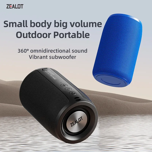 ZEALOT Portable Bluetooth Speaker - RGB LED Light HiFi Bass Wireless Rechargeable Outdoor/Indoor Speaker
