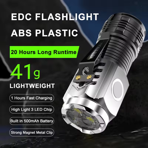 High-Power Rechargeable LED Tactical Flashlight - Bright Handheld Torch for Outdoor Camping Emergencies