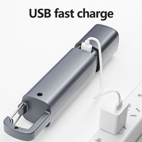 Portable USB Fast-Charging Battery Charger - Rechargeable AA/AAA Battery Pack with Built-in Cable