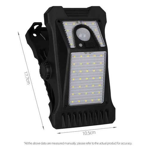 Solar-Powered Clip-On Motion Sensor LED Light - Wireless Outdoor Flood Light Zero Electricity Cost No Drilling