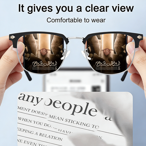 Men's HD Anti-Blue Light Reading Glasses, Pure Titanium Lightweight Business Eyewear