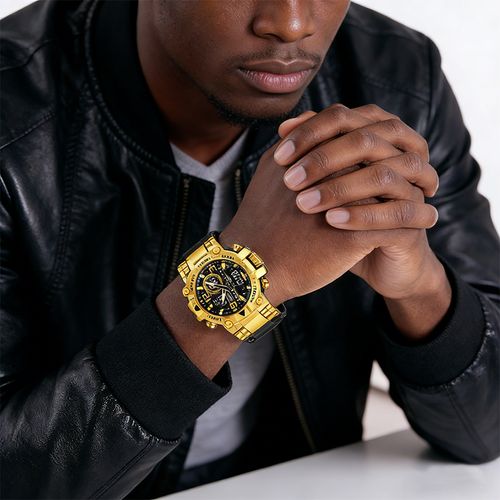 Stryve Men's Digital Watch 2024 Rainbow Sport Watch 50M Waterproof Dual Display for Students & Teens