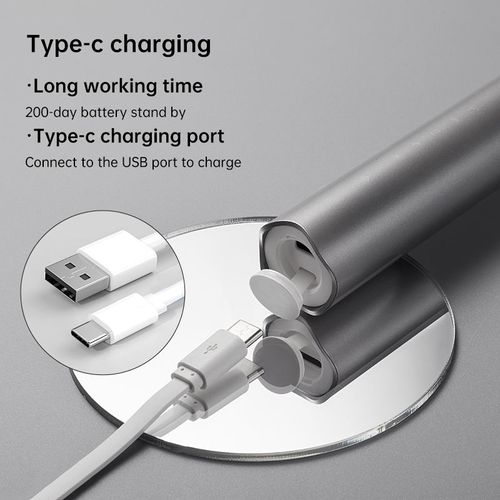 Electric Toothbrush 6 Modes - Dupont Bristles IPX7 Waterproof Long Battery Life 4 Replacement Heads