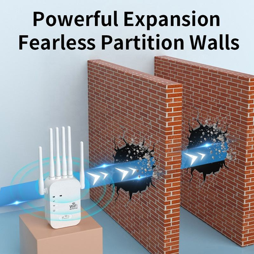 300M Dual Band WiFi Repeater, 6-Antenna Wall-Penetrating Extender