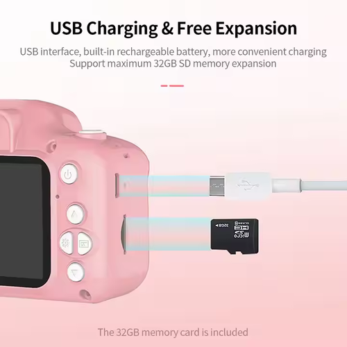 2 inch screen HD cartoon mini SLR camera cute toy children baby gifts birthday digital kids camera