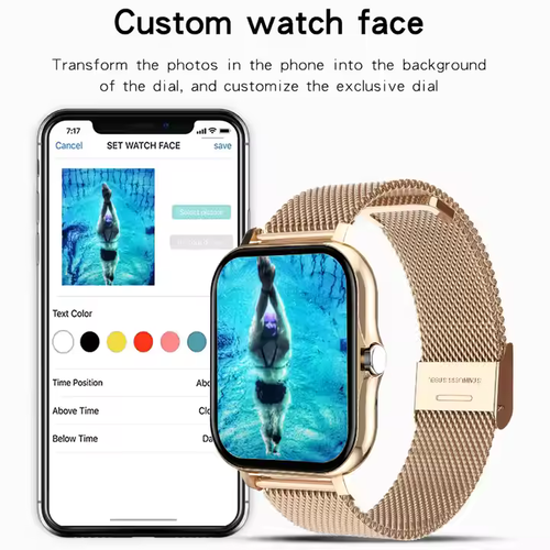 2025 New Custom Dial Y13 Smart Watch for Women Men BT Fitness Tracker with Answer Call Music Player Health Sport Bracelet Gift