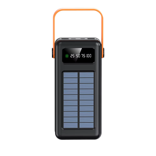 Fast Charging Outdoor Power Bank Solar Energy Display Mobile Phone Charger 60000MAH USB Input LED Display
