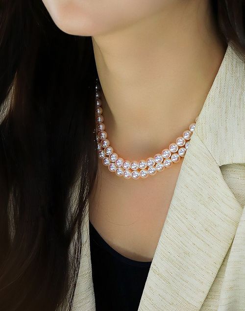 Pearl Necklace for Women Men, Genuine Pearls Strand Necklace Choker, Delicate Costume Pearl Necklace Jewelry Set for Women, Birthday Wedding Holiday Gifts