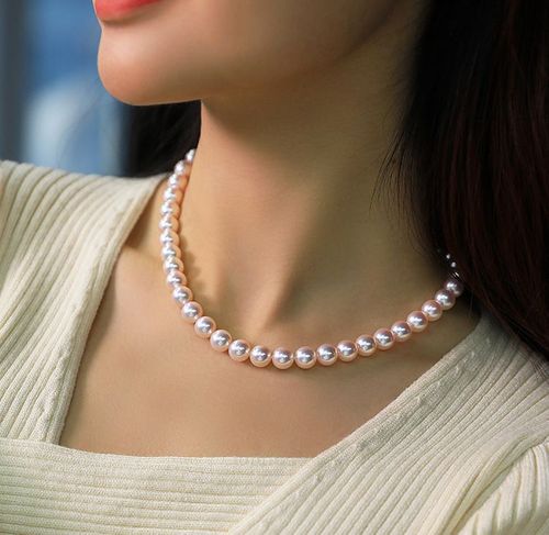 Pearl Necklace for Women Men, Genuine Pearls Strand Necklace Choker, Delicate Costume Pearl Necklace Jewelry Set for Women, Birthday Wedding Holiday Gifts