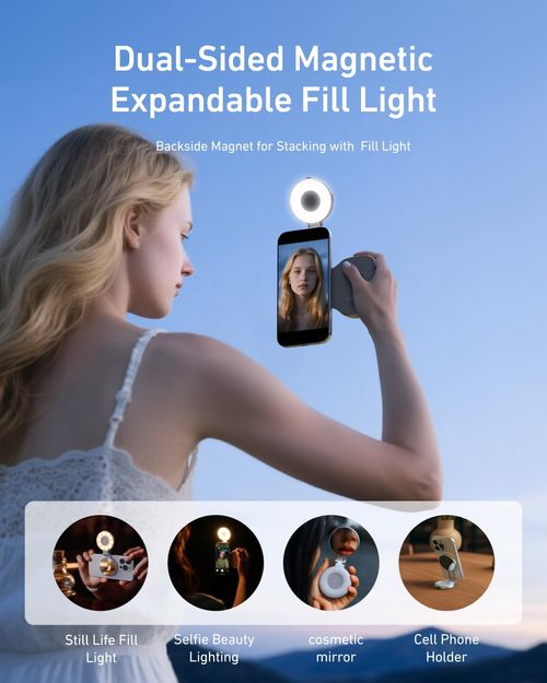 TELESIN Fun Shot Magnetic Phone Camera DSLR Style Shutter Grip for iPhone Android with Detachable Wireless Shutter Button  - Comfort Ergonomic Camera Grip Handle Holder
