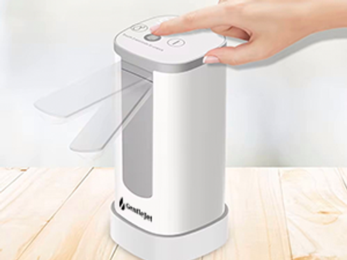 Automatic Water Dispenser Pump for 5 Gallon Bottle - Digital Display, Type-C USB Charging, Portable Electric Water Pump, Foldable Spout (White - Silver- Desk Stand)