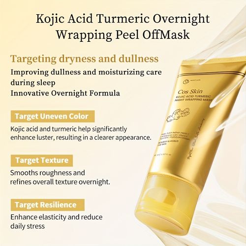 Turmeric Collagen Peel-off Mask for Gentle Cleansing, Hydration, and Moisturizing