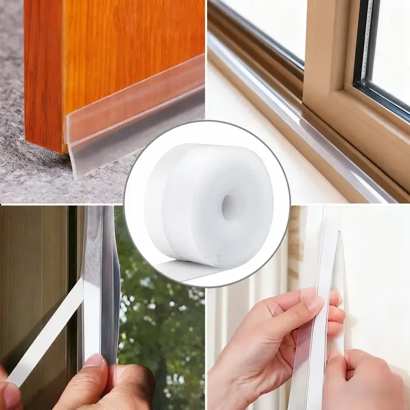 Adhesive Weather Stripping Tape – 16.4ft Cut-to-Fit Foam Seal for Doors & Windows | Block Dust, Heat, Noise & Insects 🚪🪟