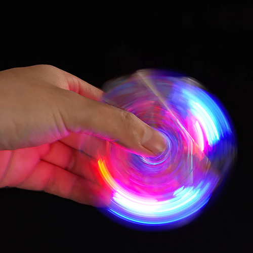 Cartoon luminous translucent folding rotary decompression lighterwindproof