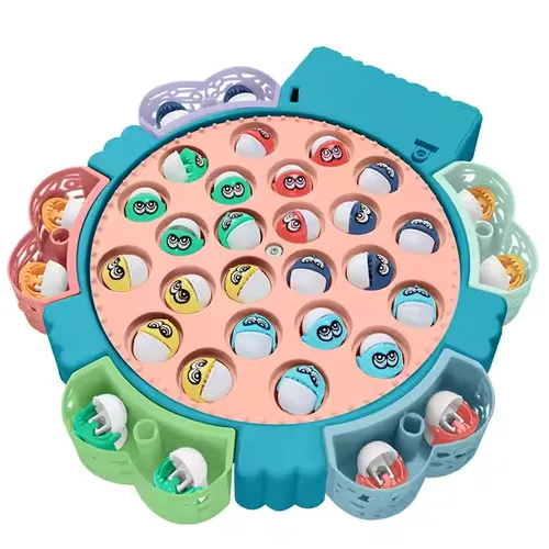 Children's electric rotary fishing toys Multi-functional educational toys Parent-child interaction multiplayer toys